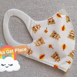 3D Kids Masks - Bears - 3 Layers protection - recommended for 6 to 10 years old